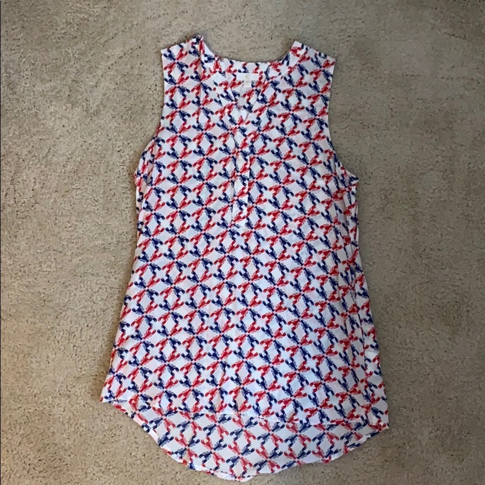 NWT lobster print sleeveless tunic